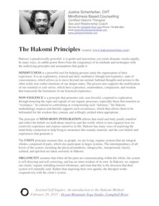 Justice Schanfarber Counselling - Campbell River Hakomi handout